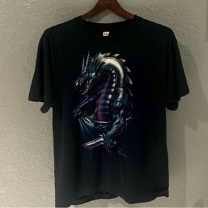 Black Dragon VTG 80s Armstrong & Albert Dragon Tee Graphic size L short sleeve